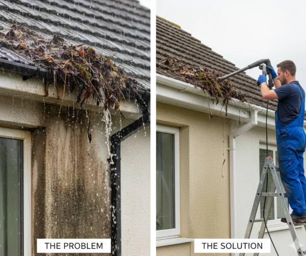 Why blocked gutters cause leaks and damp problems 